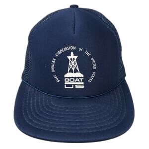 R&R Boat Owners Association BoatUS Blue One Size Trucker Hat Mesh Snapback